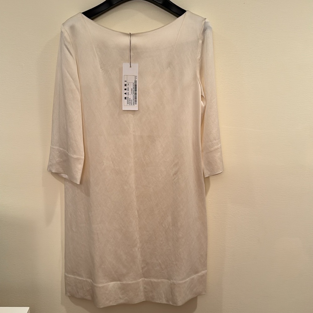 Marni Cream Dress with tag made in Portugal
